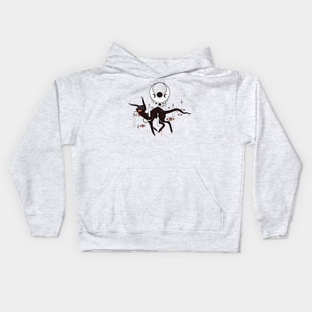 Cute Spooky Black Cat Kids Hoodie by cellsdividing